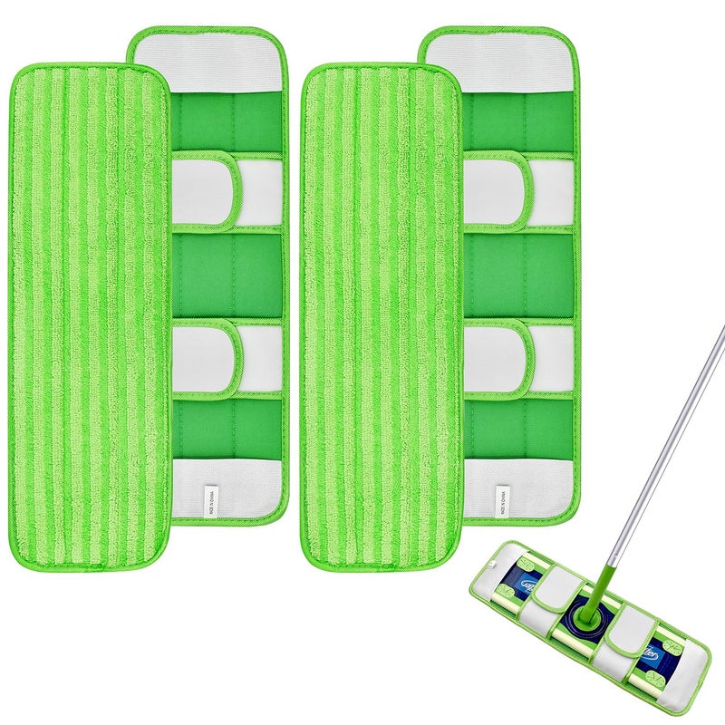 GFRED 4 Pack Microfiber Mop Pads for Swiffer XL Mops Reusable Wet and Dry Mopping Cloths Compatible with Swiffer Sweeper XL,Washable XL Mop Refill Replacement for All Hardwood Dry & Wet Cleaning - Image 1